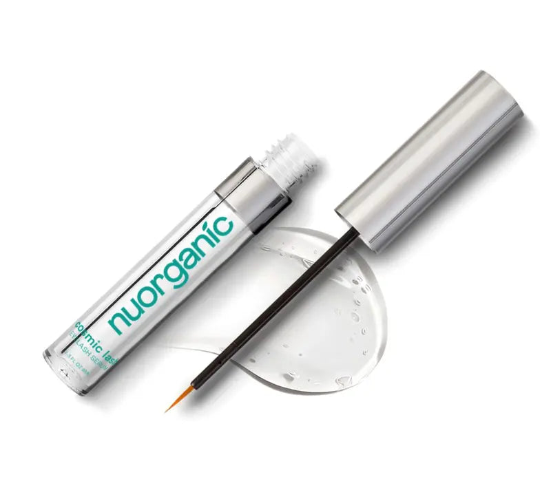 Dúo de pestañas y cejas nuorganic: Sérum de crecimiento para pestañas y cejas más largas y gruesas, ingredientes orgánicos, cuidado de la piel, paquete cósmico