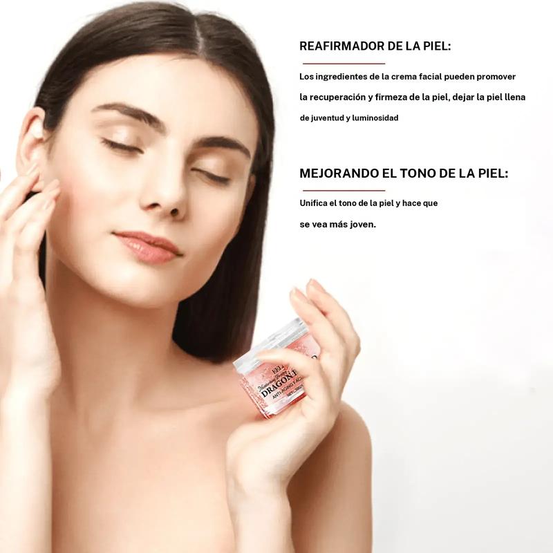 Set de cuidado facial con extracto de sangre de dragón (3 productos), que incluye crema hidratante facial, sérum facial y crema reafirmante. Kit de cuidado de la piel hidratante para mujeres.