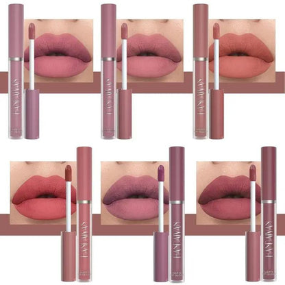 Set Profesional de 6 Labiales Mate – Textura Terciopelo de Alta Pigmentación y Larga Duración