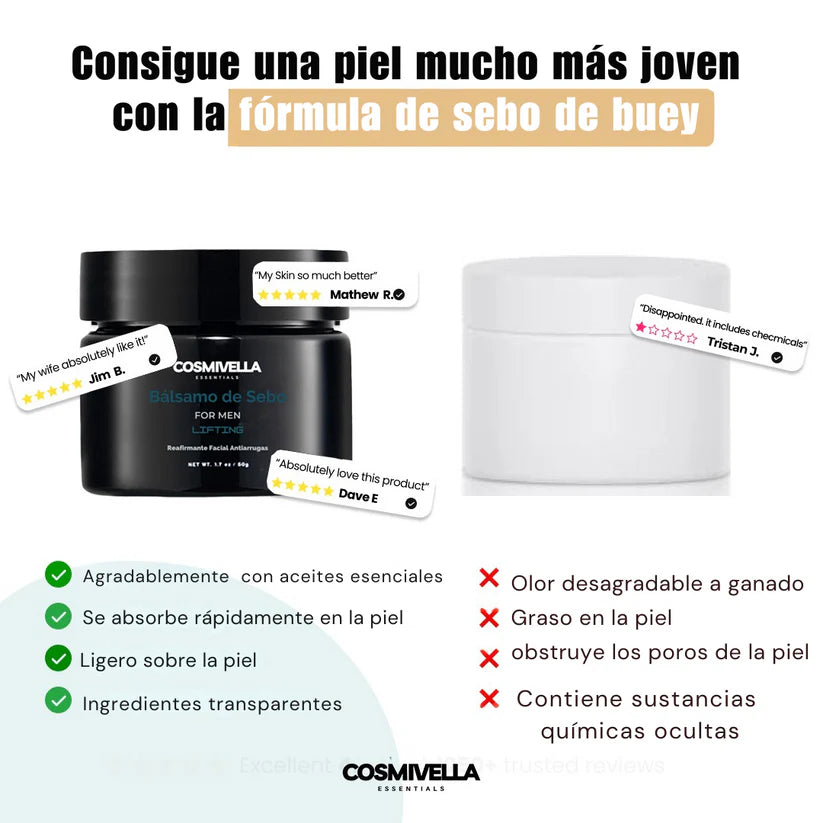 Bálsamo de Sebo Lifting Instantáneo + Reafirmante Facial Antiarrugas