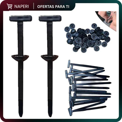 100 Hebillas Universales para Bridas de Cables – Plástico Multiusos Automóvil y Reparaciones