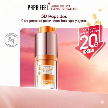 Crema para Ojos 5D Péptidos PAPA FEEL (15g) – Adiós a Ojeras, Bolsas y Patas de Gallo