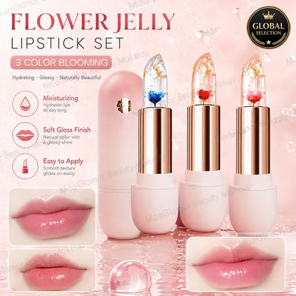 Paquete de 3 - Labial Hidratante Cambia Color Transparente Resistente Agua