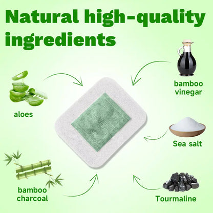 Parches de limpieza profunda Villsure para pies con 50 parches, aloe vera natural, sal marina, turmalina, parches desintoxicantes herbales para pies, láminas adhesivas, mejoran la calidad del sueño, alivian la fatiga y el agotamiento