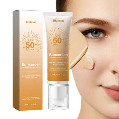 Protección Solar Facial Hidratante con Color SPF 50 Sin Residuo
