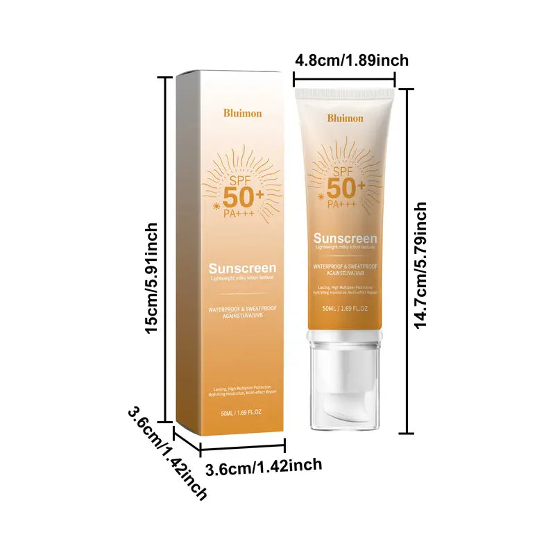 Protección Solar Facial Hidratante con Color SPF 50 Sin Residuo