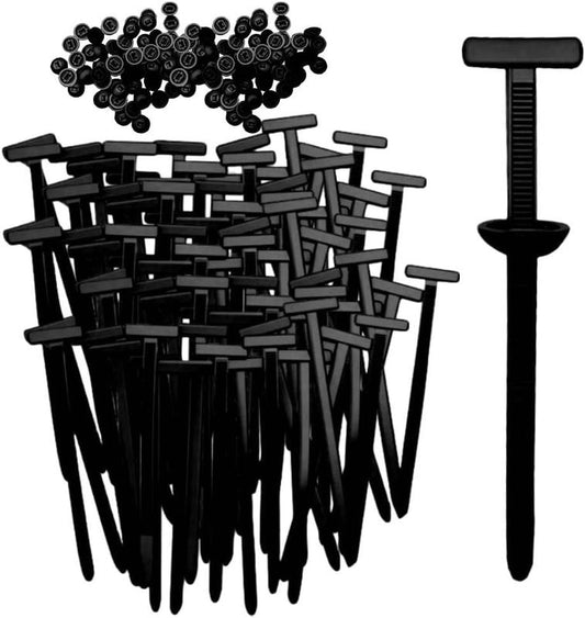 50 hebillas universales de nailon para bridas de cables, soporte de nailon autoblocante resistente, herramienta multiusos de plástico para bridas de cables, para reparación diaria de automóviles.