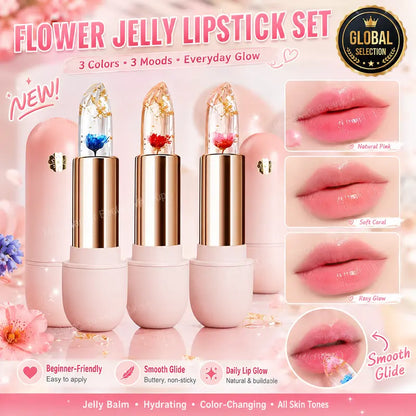 Paquete de 3 - Labial Hidratante Cambia Color Transparente Resistente Agua