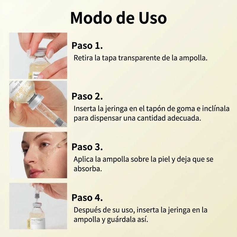 Ampolla de Péptidos Silk Lifting con Colágeno Profundo – Sérum Facial Antiarrugas, Reafirmante e Hidratante