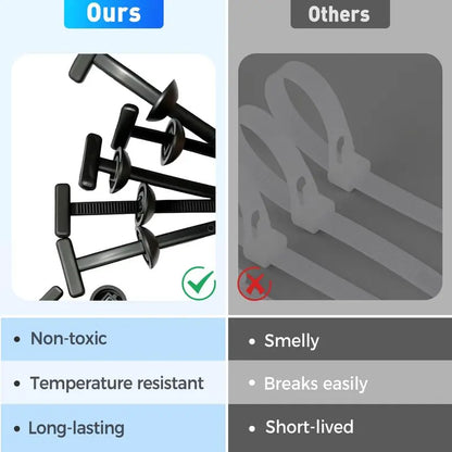 50 hebillas universales de nailon para bridas de cables, soporte de nailon autoblocante resistente, herramienta multiusos de plástico para bridas de cables, para reparación diaria de automóviles.