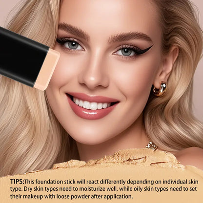 Cobertura Completa Base y Corrector Hidratante con Brocha Dual