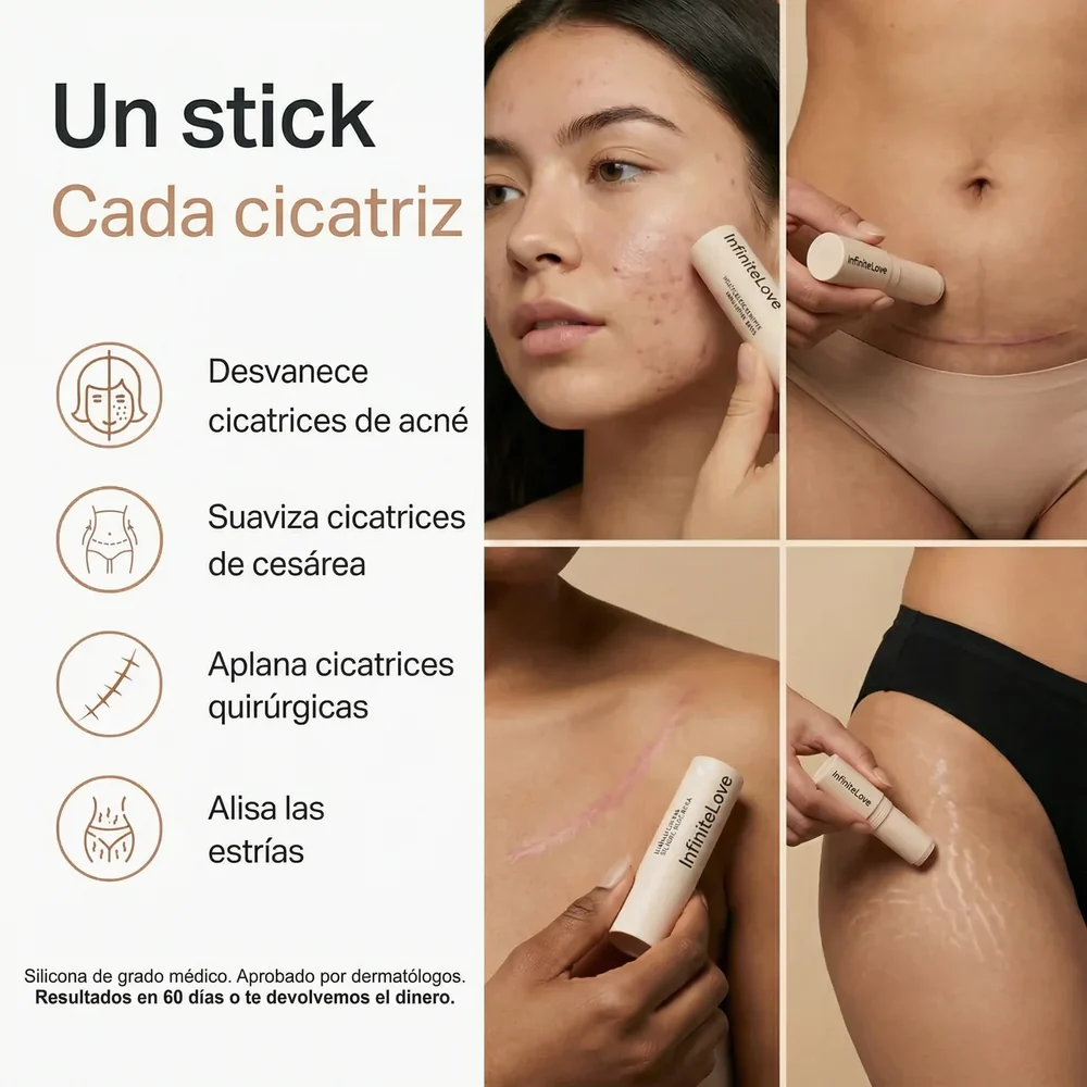 Stick Reparador de Cicatrices con Silicona Médica – Suaviza y Reduce Marcas Visibles