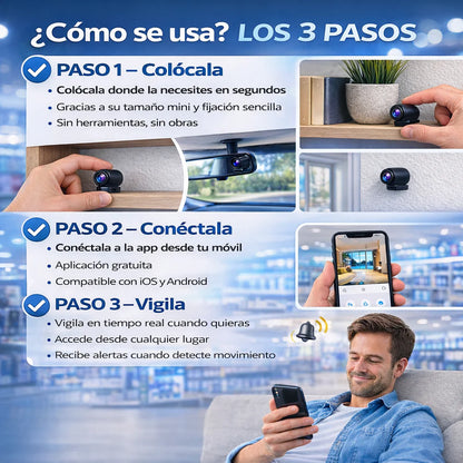 Mini Cámara de Seguridad Full HD 4K UltraVision™