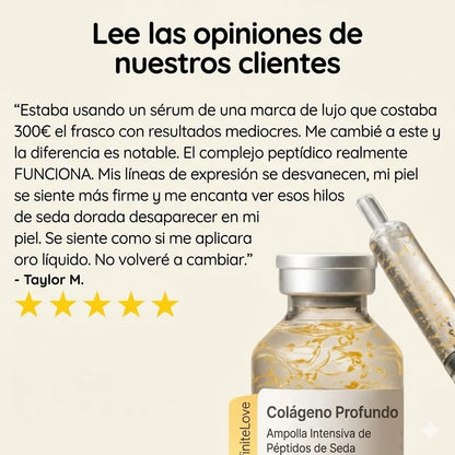 Ampolla Rellenadora Profunda de Colágeno y Péptidos de Seda con Aplicador de Precisión para Arrugas y Efecto Lifting (Sin Inyecciones)
