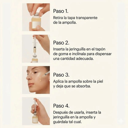 Ampolla Rellenadora Profunda de Colágeno y Péptidos de Seda con Aplicador de Precisión para Arrugas y Efecto Lifting (Sin Inyecciones)